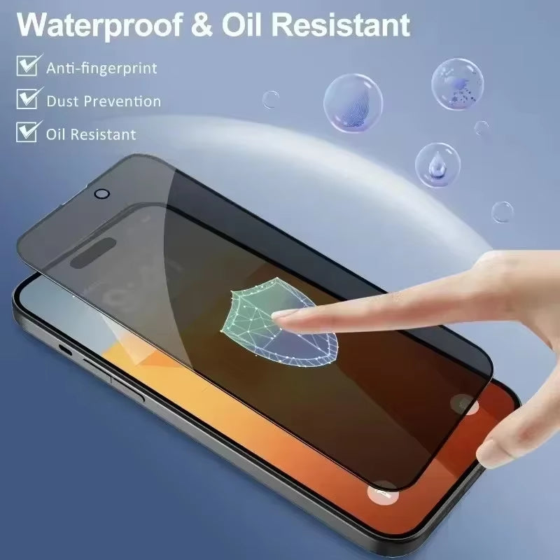Full Coverage Privacy Screen Protector for iPhone - 8K Anti-Spy Glass