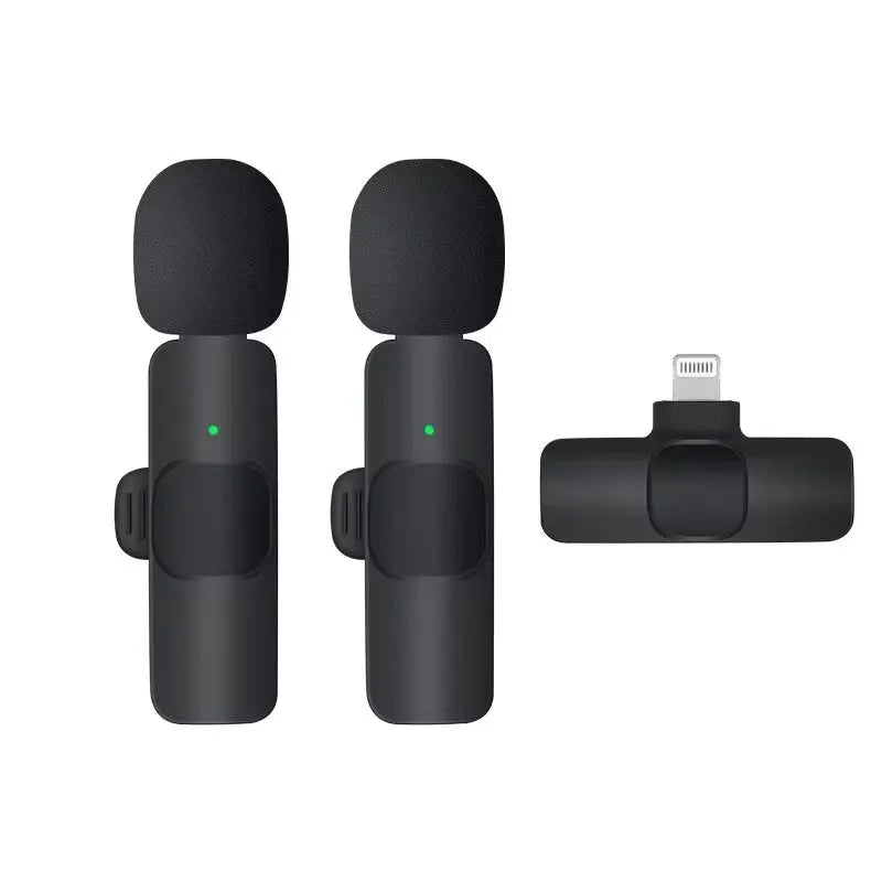 3-in-1 Wireless Lavalier Microphone - Perfect for Interviews and Vlogging with Noise Cancellation