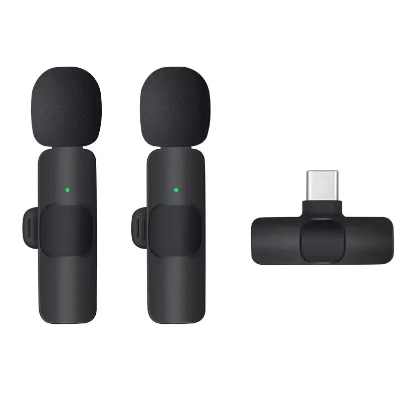 3-in-1 Wireless Lavalier Microphone - Perfect for Interviews and Vlogging with Noise Cancellation