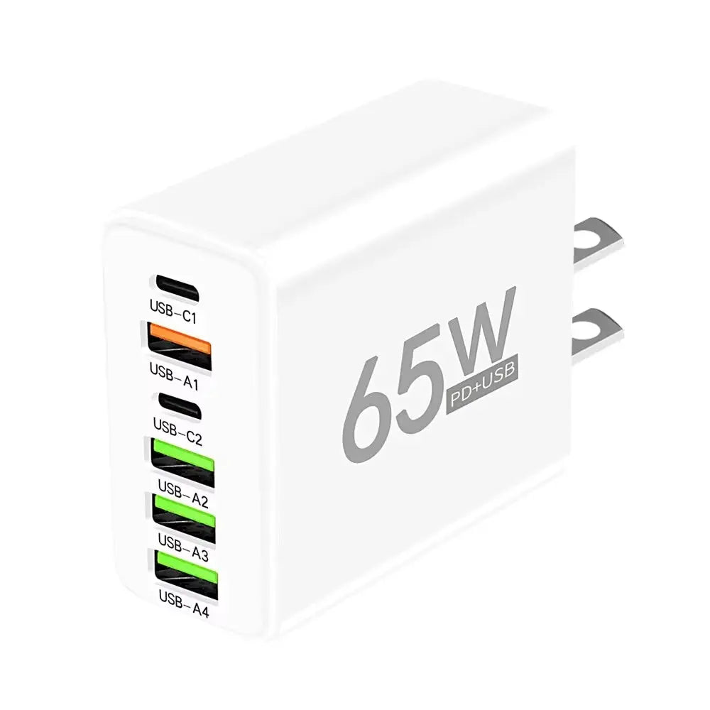 65W USB-C Multi-Port Fast Charging Wall Charger