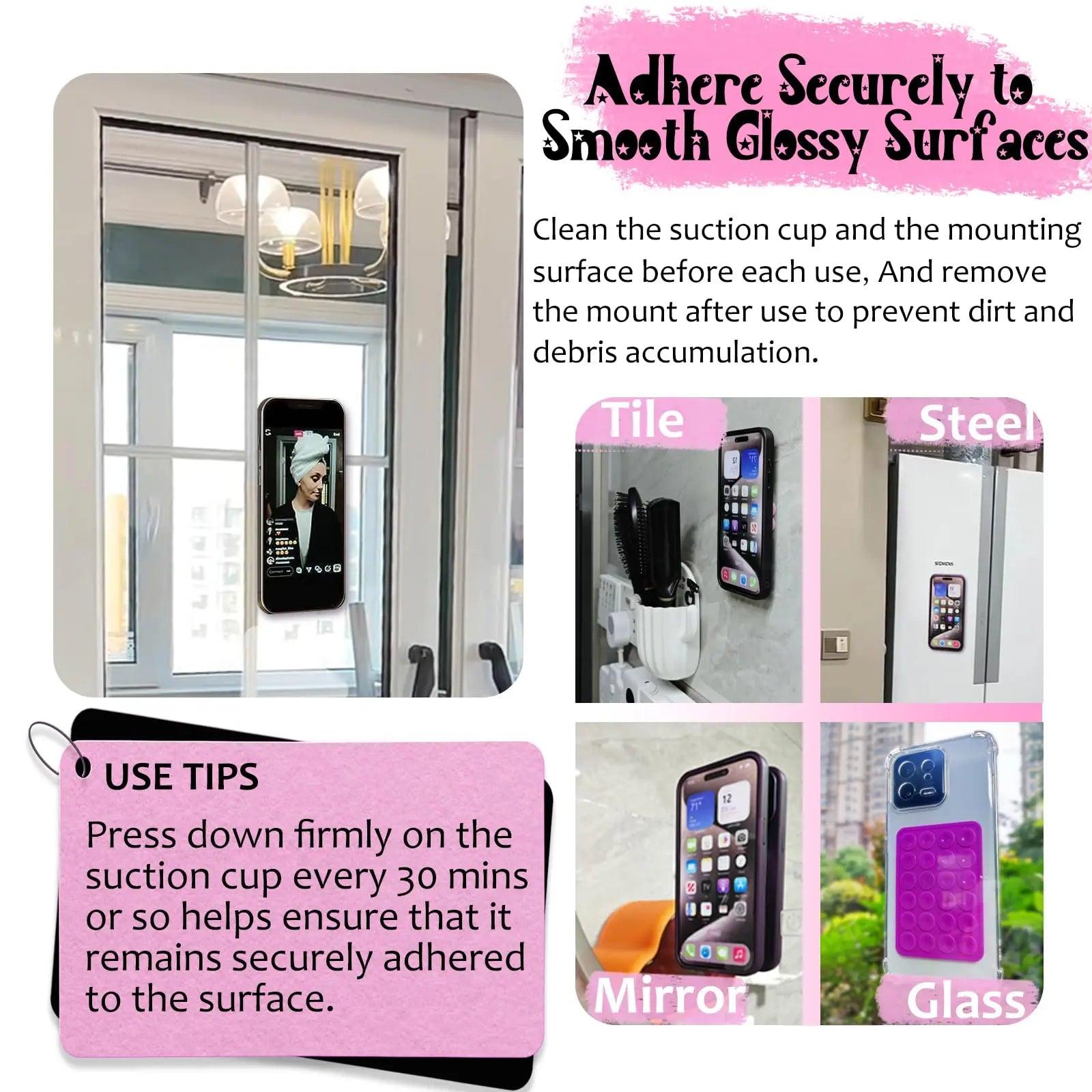 Silicone Suction Phone Case Mount (3M Adhesive)