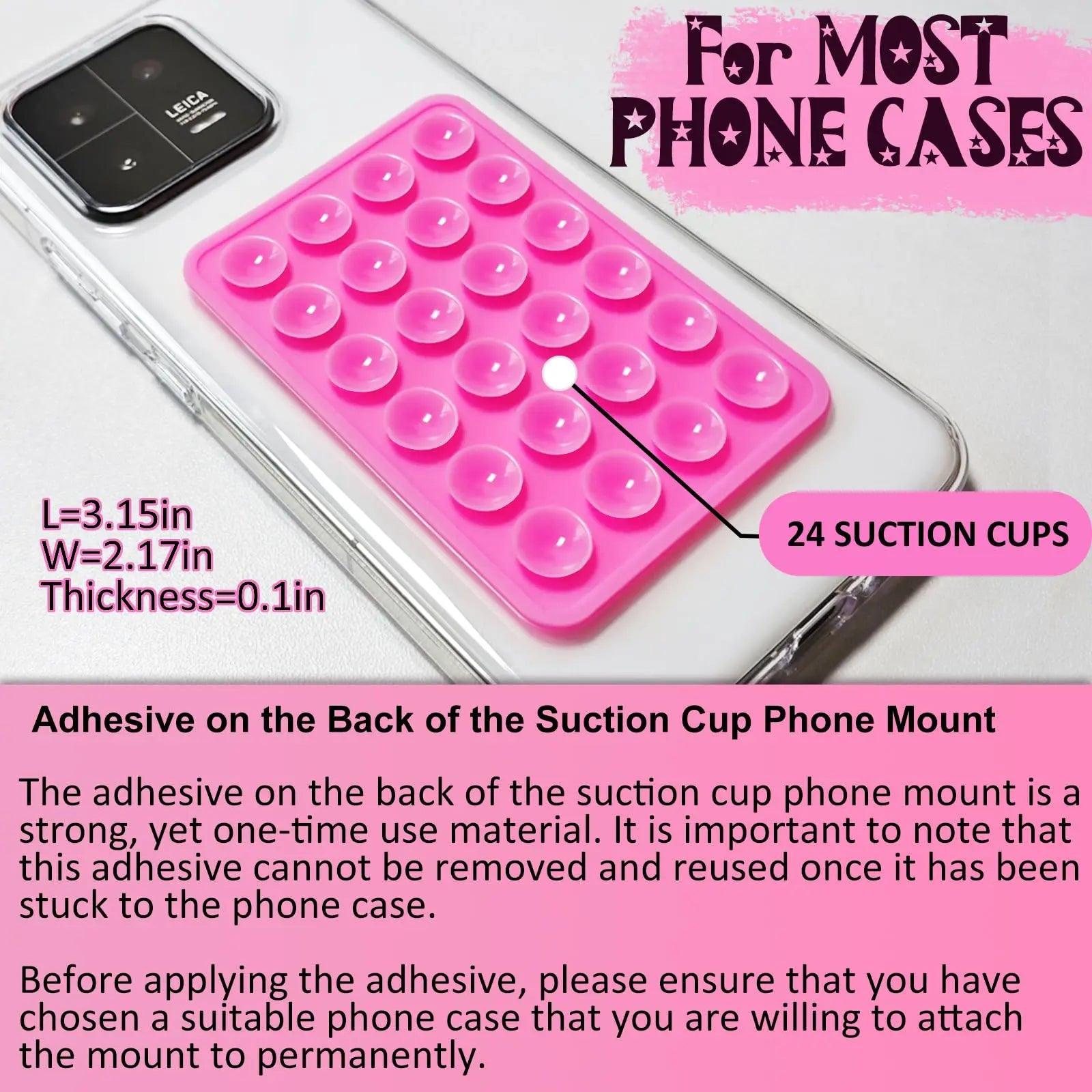 Silicone Suction Phone Case Mount (3M Adhesive)