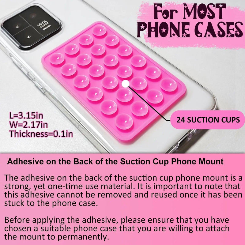 Silicone Suction Phone Case Mount (3M Adhesive)
