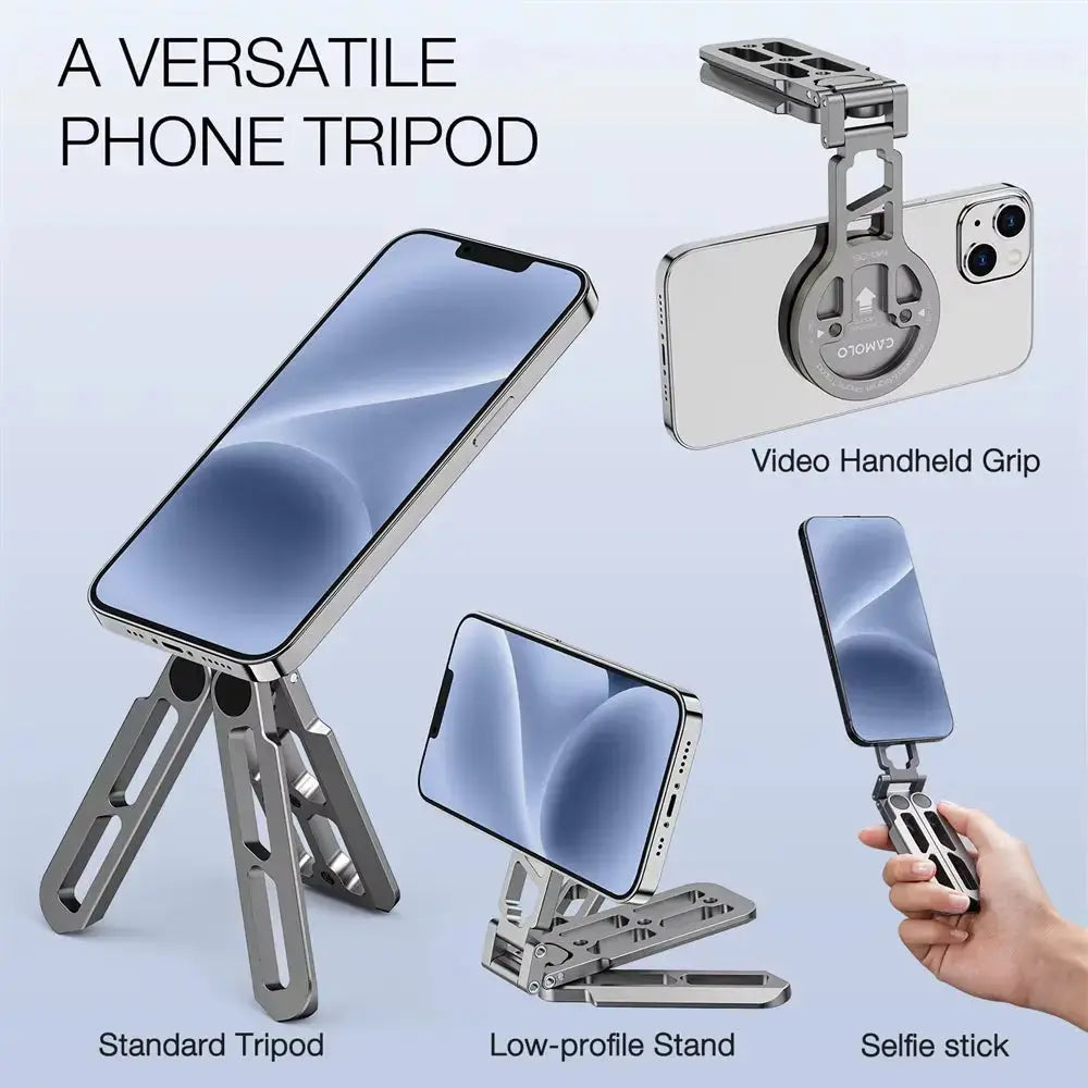 Aluminum Magnetic Selfie Stick Tripod with Arca Plate - Compatibility with MagSafe