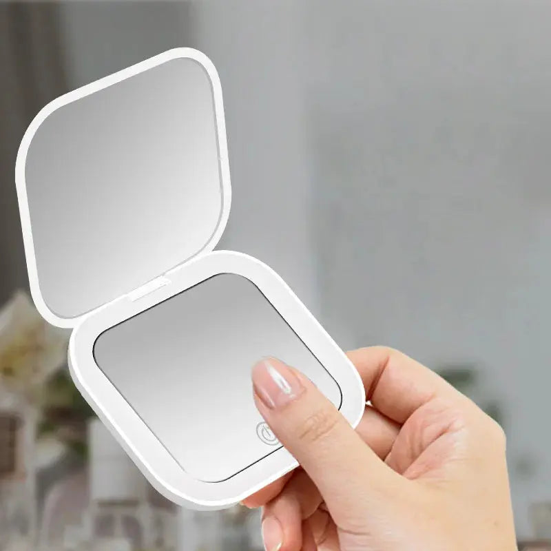 Compact Cosmetic Mirror with Light