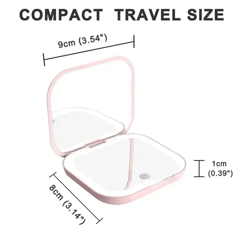 Compact Cosmetic Mirror with Light