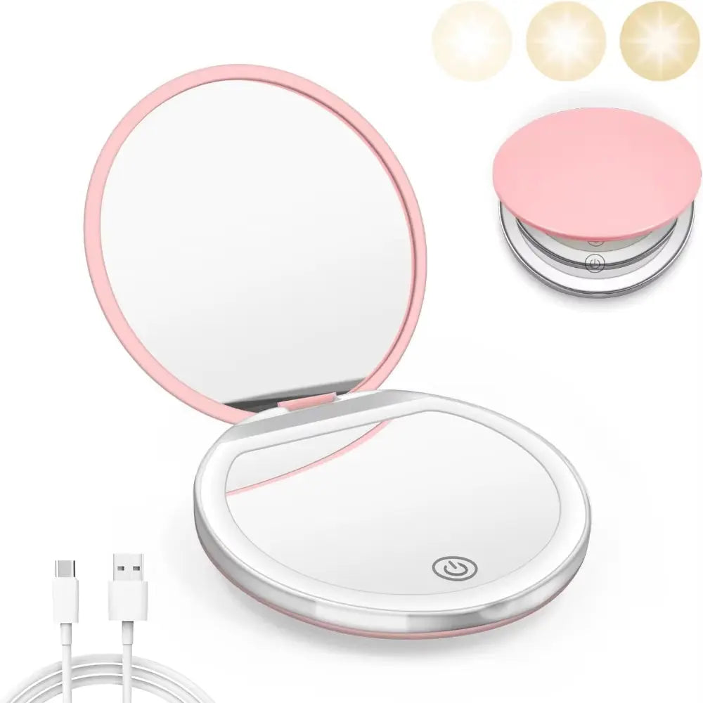 Compact LED Mirror -1X/3X Magnification & USB