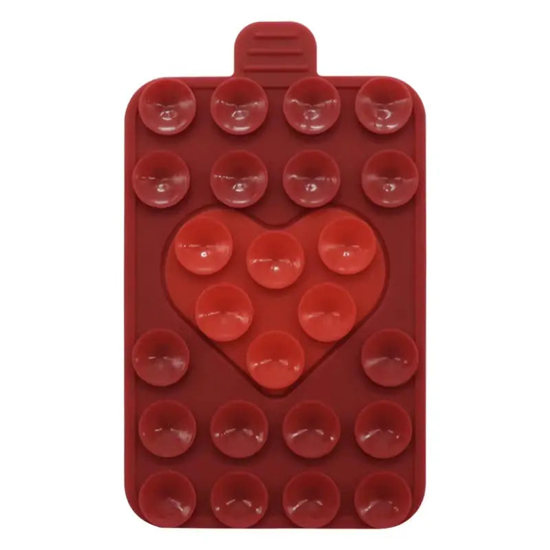 Double-Sided - Heart-Shaped Silicone Suction Cup for Mobile Phone Holder