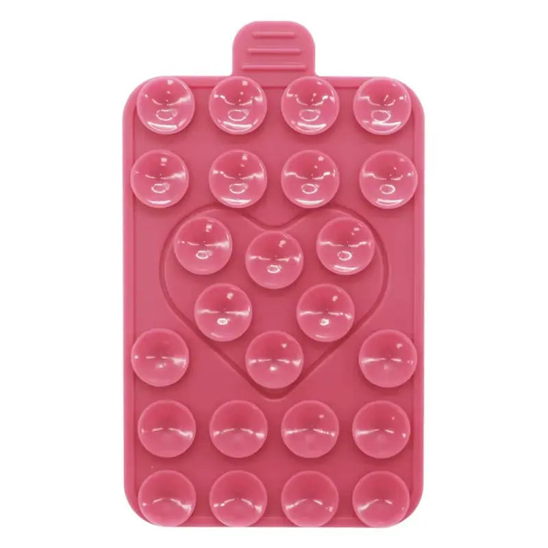 Double-Sided - Heart-Shaped Silicone Suction Cup for Mobile Phone Holder