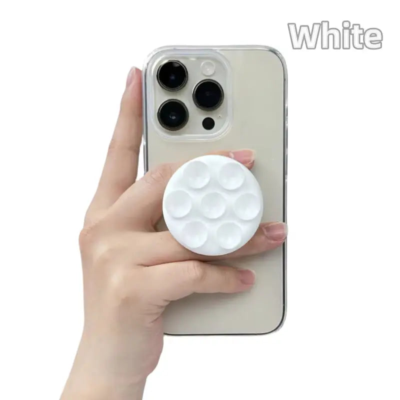 Grip Stand Sticker with Finger Grip Functionality - Round Silicone Suction Pad Phone Holder