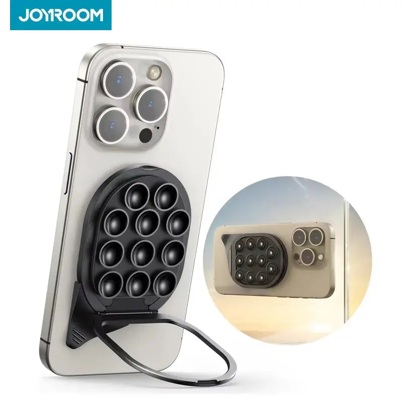 Magnetic Phone Holder Mount with Suction Cup & Pull Ring Phone Stand by JOYROOM