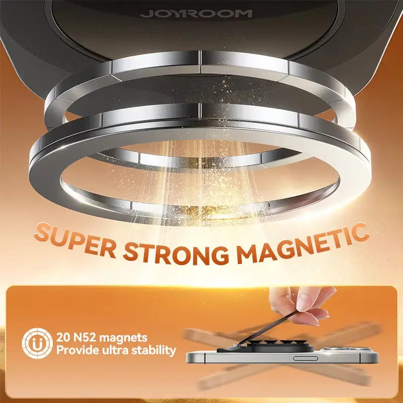 Magnetic Phone Holder Mount with Suction Cup & Pull Ring Phone Stand by JOYROOM