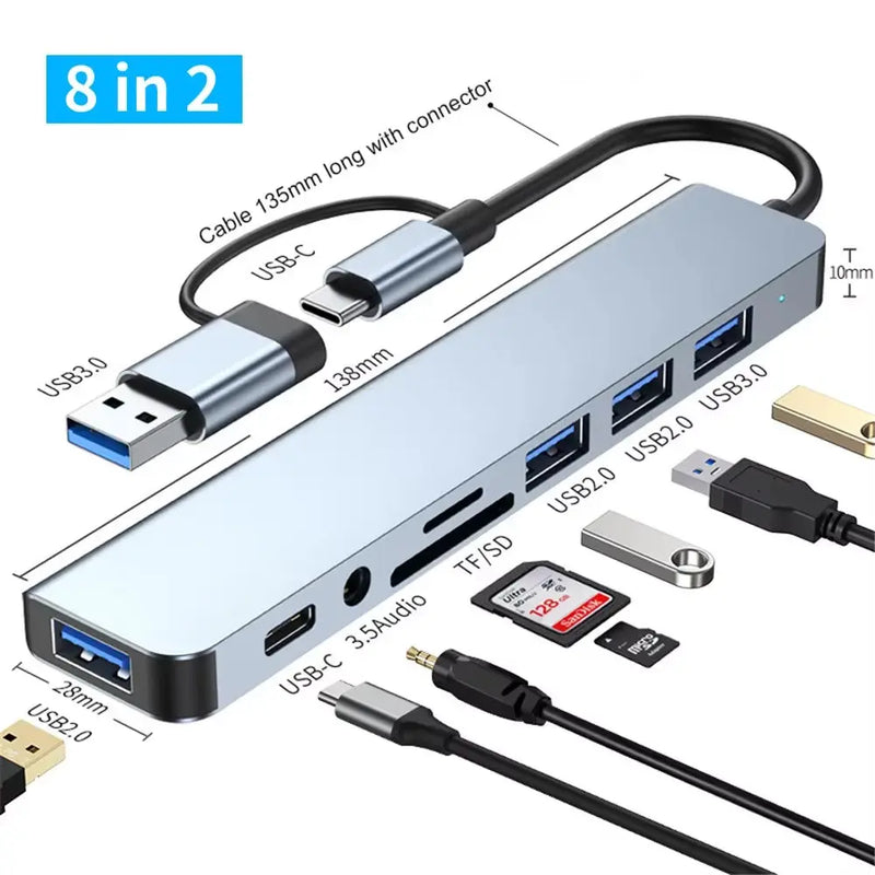 Multi-Hub Splitter for MacBook Pro