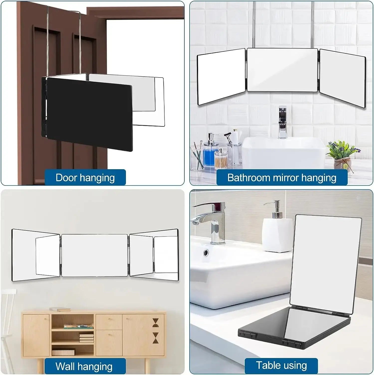 Portable 360 Trifold Mirror