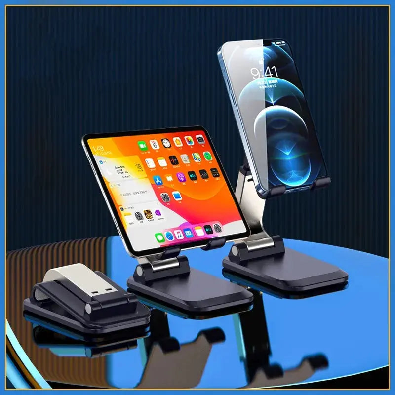 Portable Foldable Metal Holder for Tablets and Smartphones