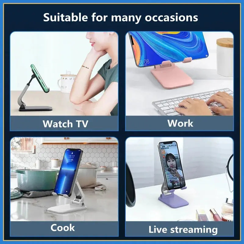 Portable Foldable Metal Holder for Tablets and Smartphones