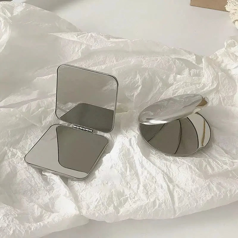 Portable Stainless Steel Makeup Mirror