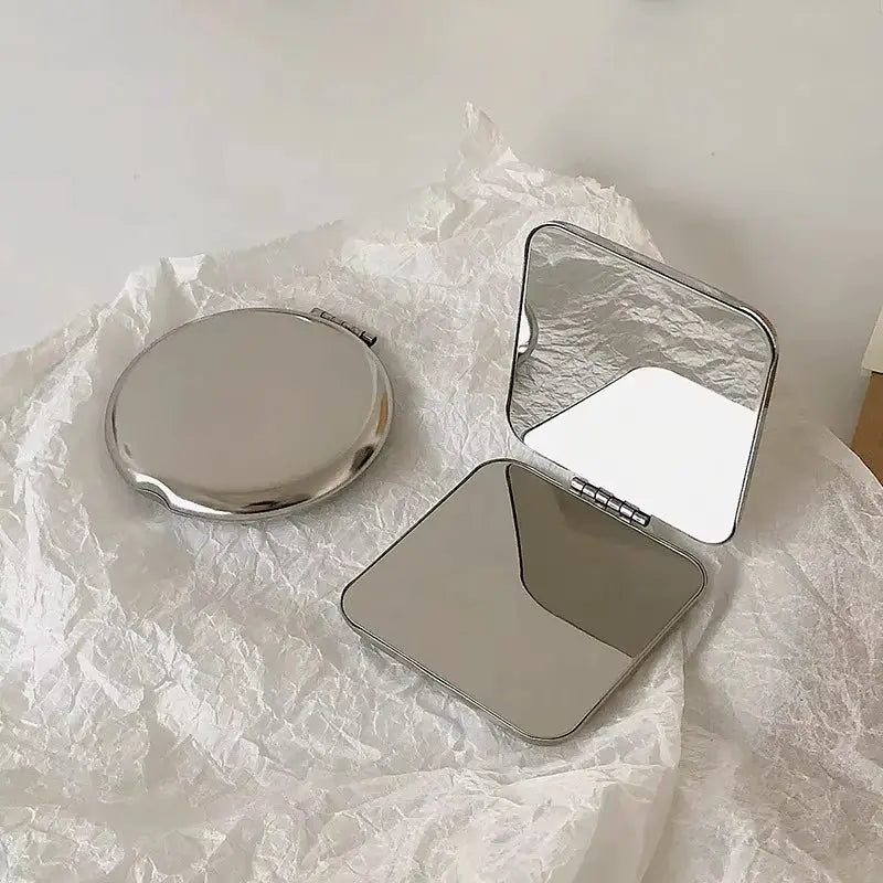 Portable Stainless Steel Makeup Mirror
