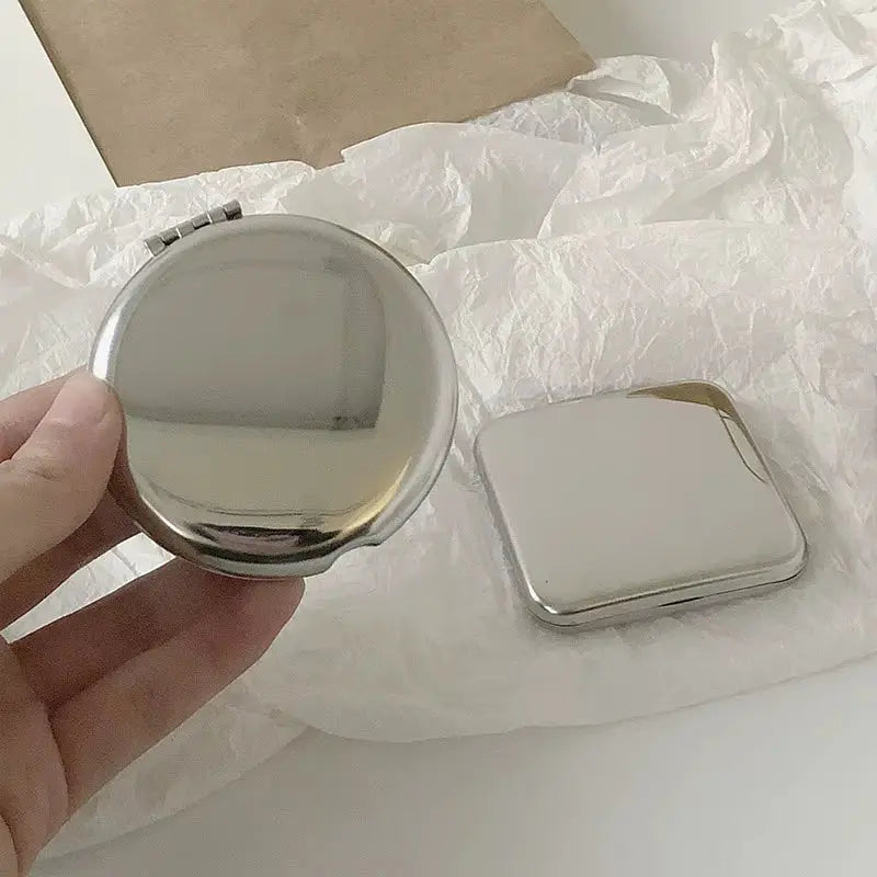 Portable Stainless Steel Makeup Mirror