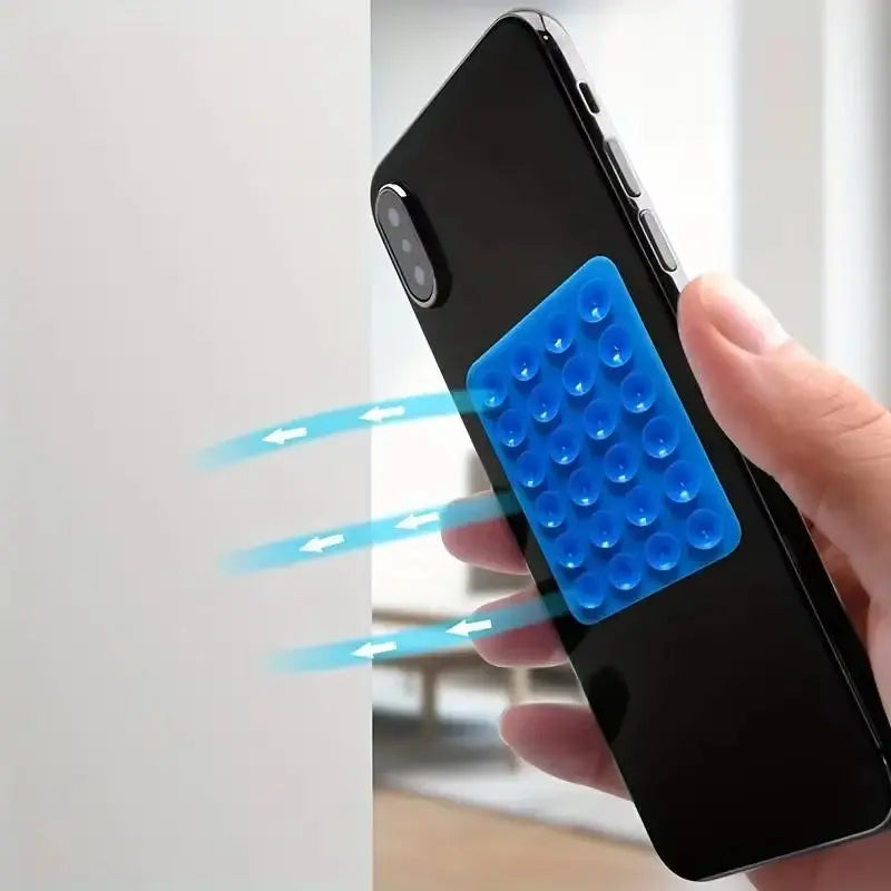 Silicone Suction Phone Holder Mat - Single-Sided Case Mount and Back Sticker