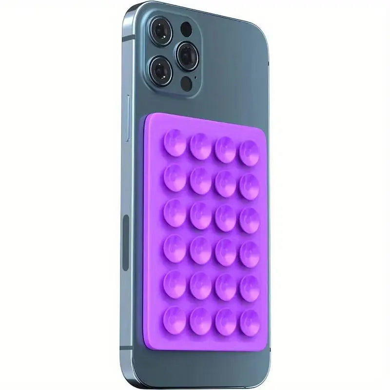 Silicone Suction Phone Holder Mat - Single-Sided Case Mount and Back Sticker