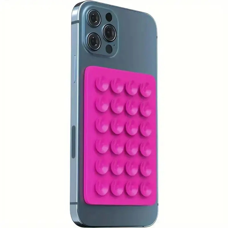 Silicone Suction Phone Holder Mat - Single-Sided Case Mount and Back Sticker