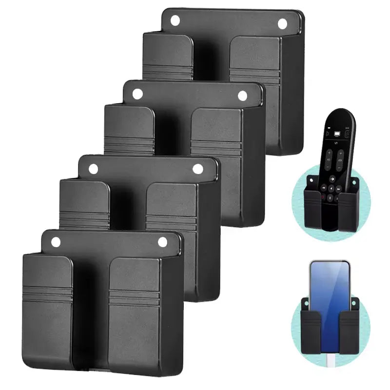 Wall-Mounted Multifunctional Storage Box - Punch-Free Organizer for TV Remote, Mobile Phone, and Charging Accessories (1-4 Pieces)