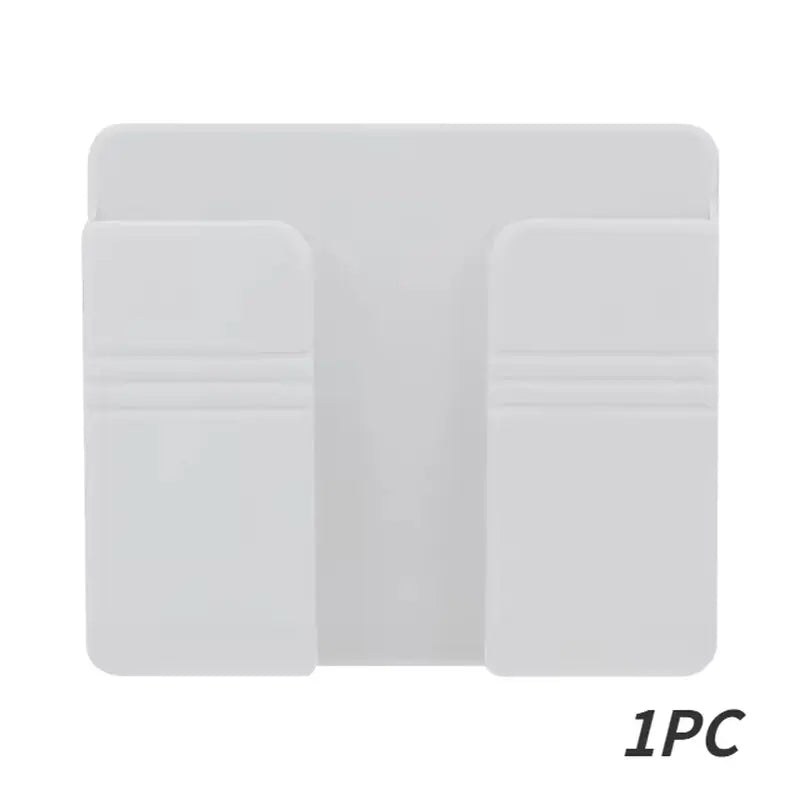 Wall-Mounted Multifunctional Storage Box - Punch-Free Organizer for TV Remote, Mobile Phone, and Charging Accessories (1-4 Pieces)