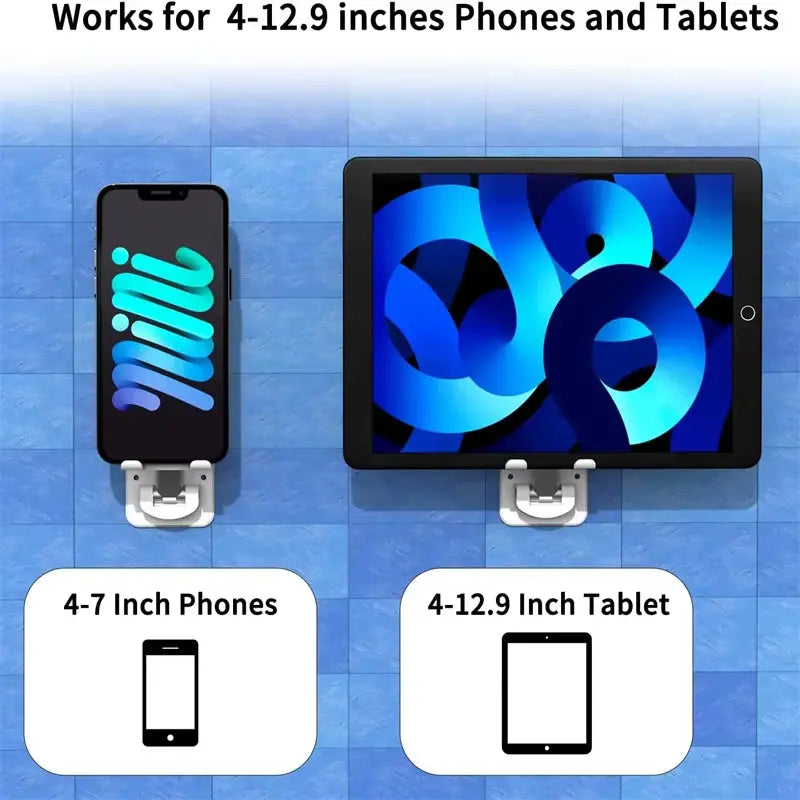 Wall Sticker Mount Tablet Stand Stretchable Arm Cell Phone Wall Holder Adjustable Wall Stand for Ipad Iphone 4-12Inch Universal