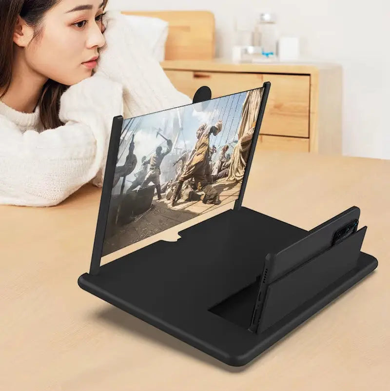 3D HD Video Amplifier Stand for Smartphones - Cell Phone Screen Magnifier and Accessory