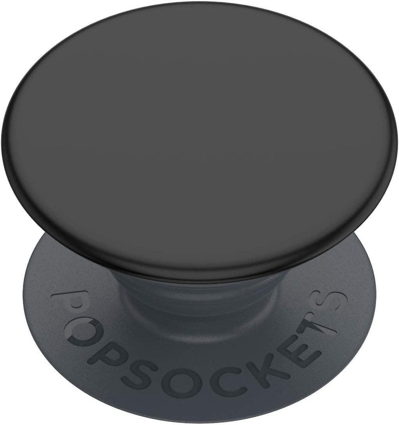 PopSockets : PopGrip Basic - Extendable Base and Grip for Smartphones and Tablets [Top Not Replaceable] - Black - REFLECTBUDDY