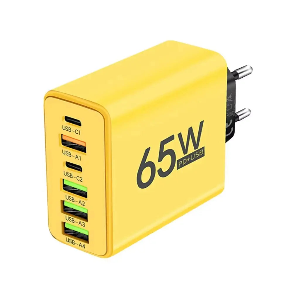 65W USB-C Multi-Port Fast Charging Wall Charger