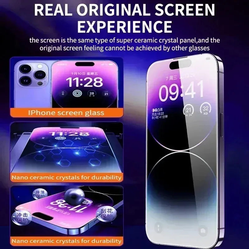 3-Pack Oleophobic Coating Dust-Free Screen Protector + Easy Installation Frame