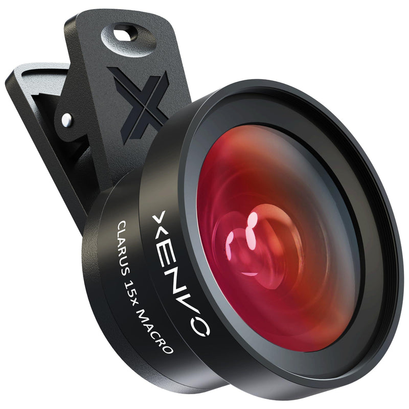 Xenvo Pro Lens Kit for iPhone and Android, Macro and Wide Angle Lens with LED Light and Travel Case Black - REFLECTBUDDY