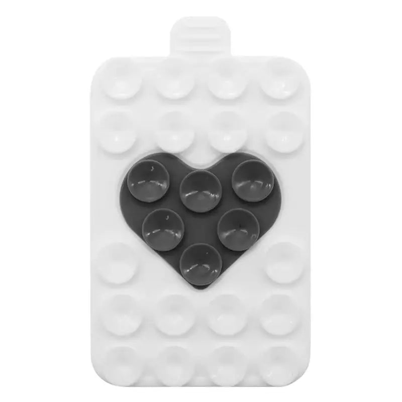 Double-Sided Heart-Shaped Silicone Suction Cups for Mobile Phone Holders with Adhesive Backing