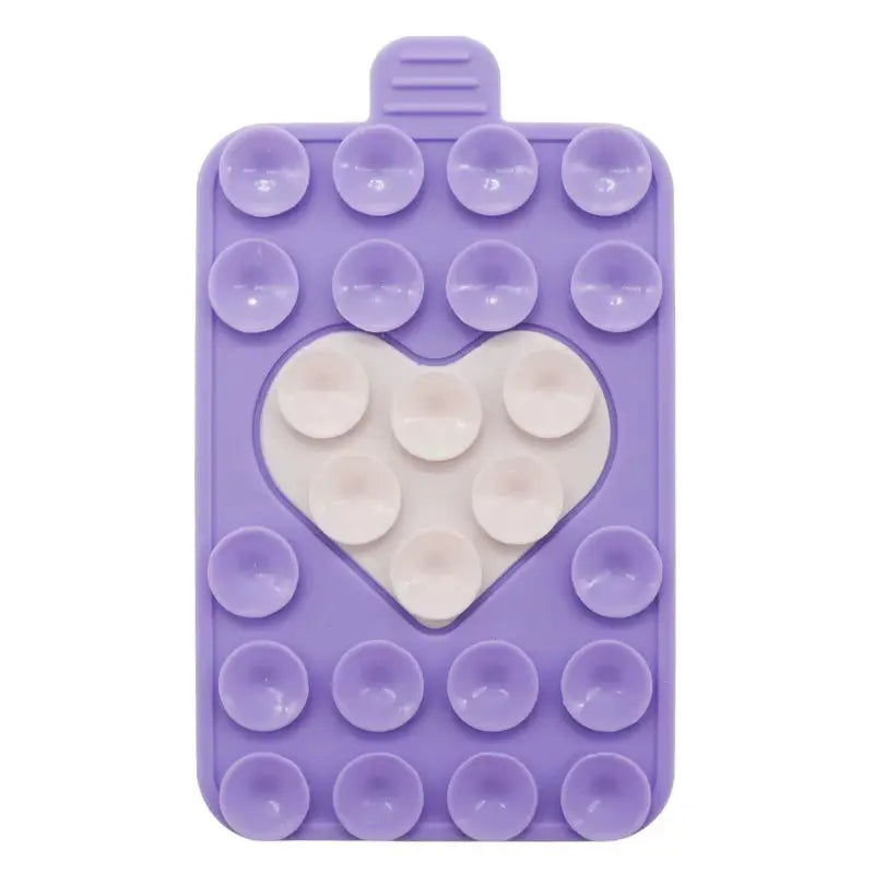 Double-Sided Heart-Shaped Silicone Suction Cups for Mobile Phone Holders with Adhesive Backing