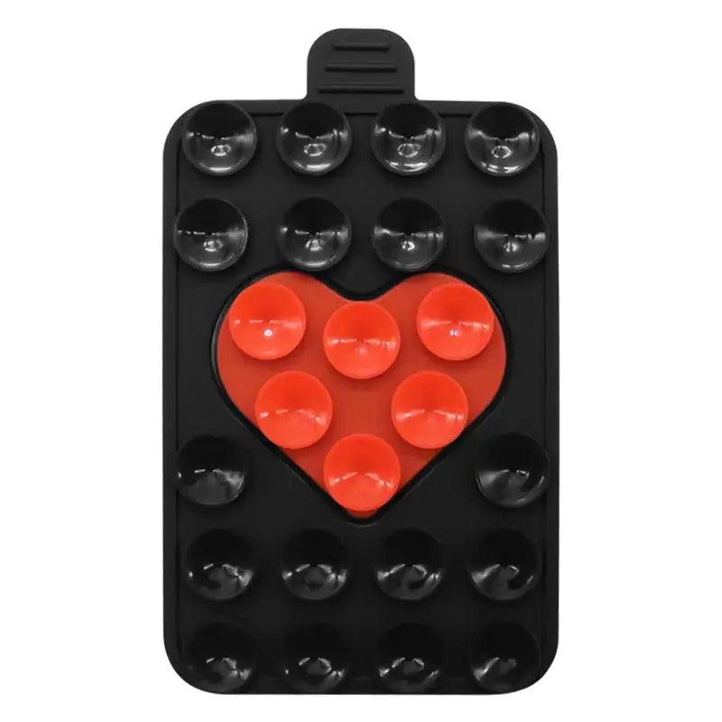 Double-Sided Heart-Shaped Silicone Suction Cups for Mobile Phone Holders with Adhesive Backing