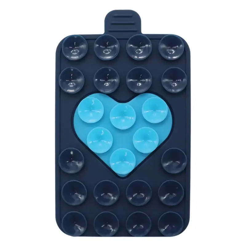 Double-Sided Heart-Shaped Silicone Suction Cups for Mobile Phone Holders with Adhesive Backing