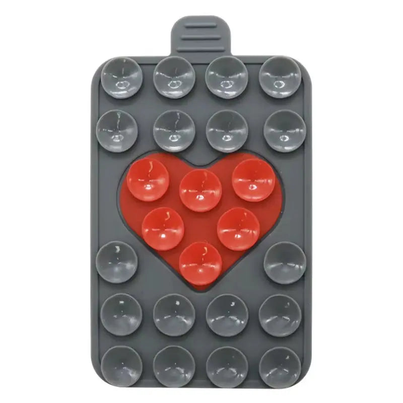 Double-Sided Heart-Shaped Silicone Suction Cups for Mobile Phone Holders with Adhesive Backing