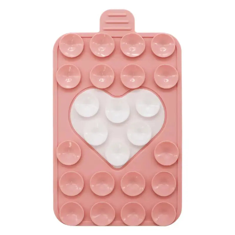 Double-Sided Heart-Shaped Silicone Suction Cups for Mobile Phone Holders with Adhesive Backing