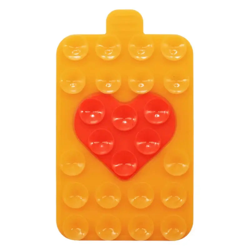 Double-Sided Heart-Shaped Silicone Suction Cups for Mobile Phone Holders with Adhesive Backing