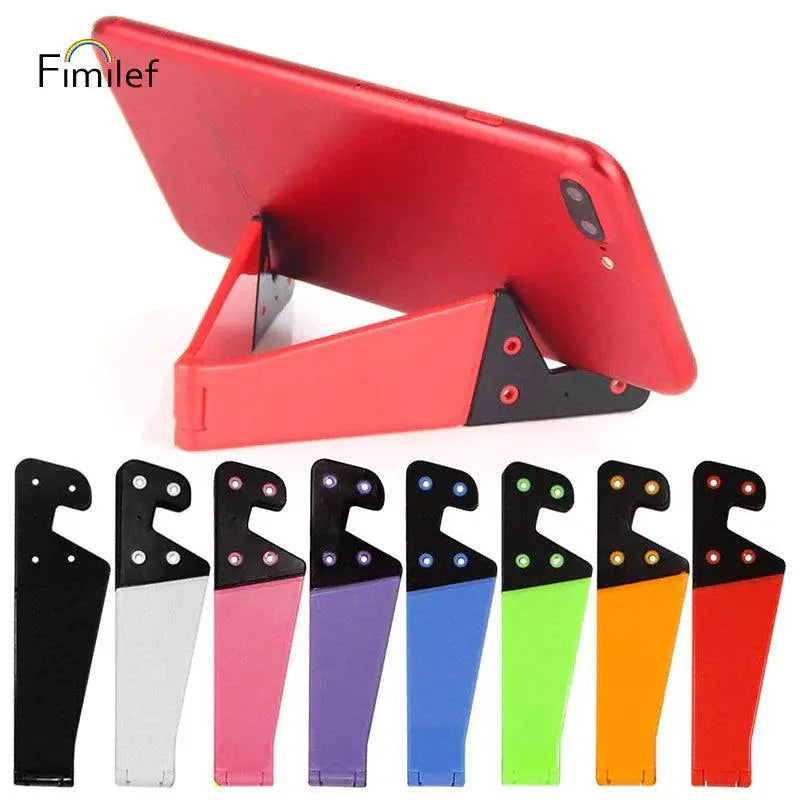 Fimilef Universal Foldable Phone Holder - Adjustable Stand for iPhone, iPad, E-Readers, and Tablets