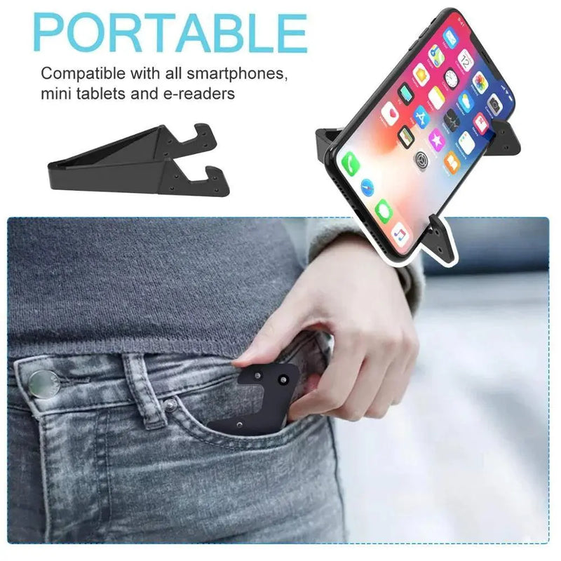 Fimilef Universal Foldable Phone Holder - Adjustable Stand for iPhone, iPad, E-Readers, and Tablets