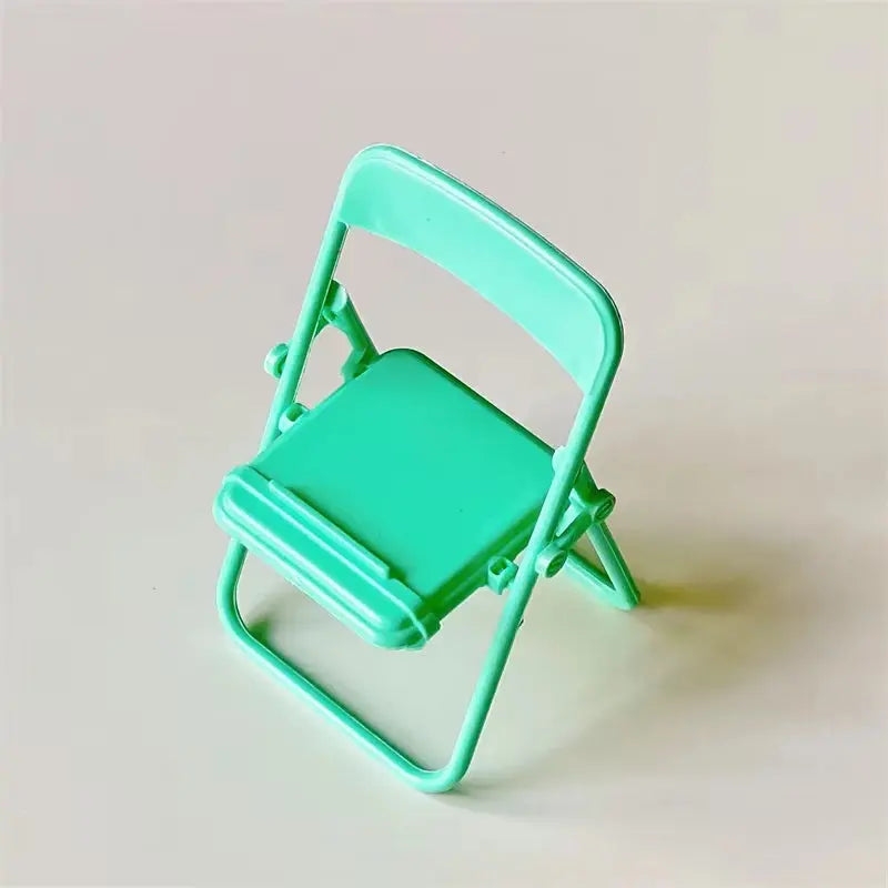 Foldable Mobile Phone Holder - Creative Mini Chair Stand for Desktop Use and Decorative Accent