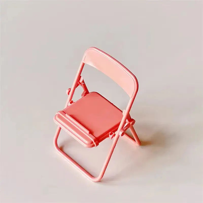 Foldable Mobile Phone Holder - Creative Mini Chair Stand for Desktop Use and Decorative Accent