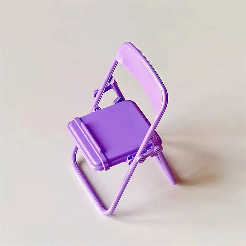 Foldable Mobile Phone Holder - Creative Mini Chair Stand for Desktop Use and Decorative Accent