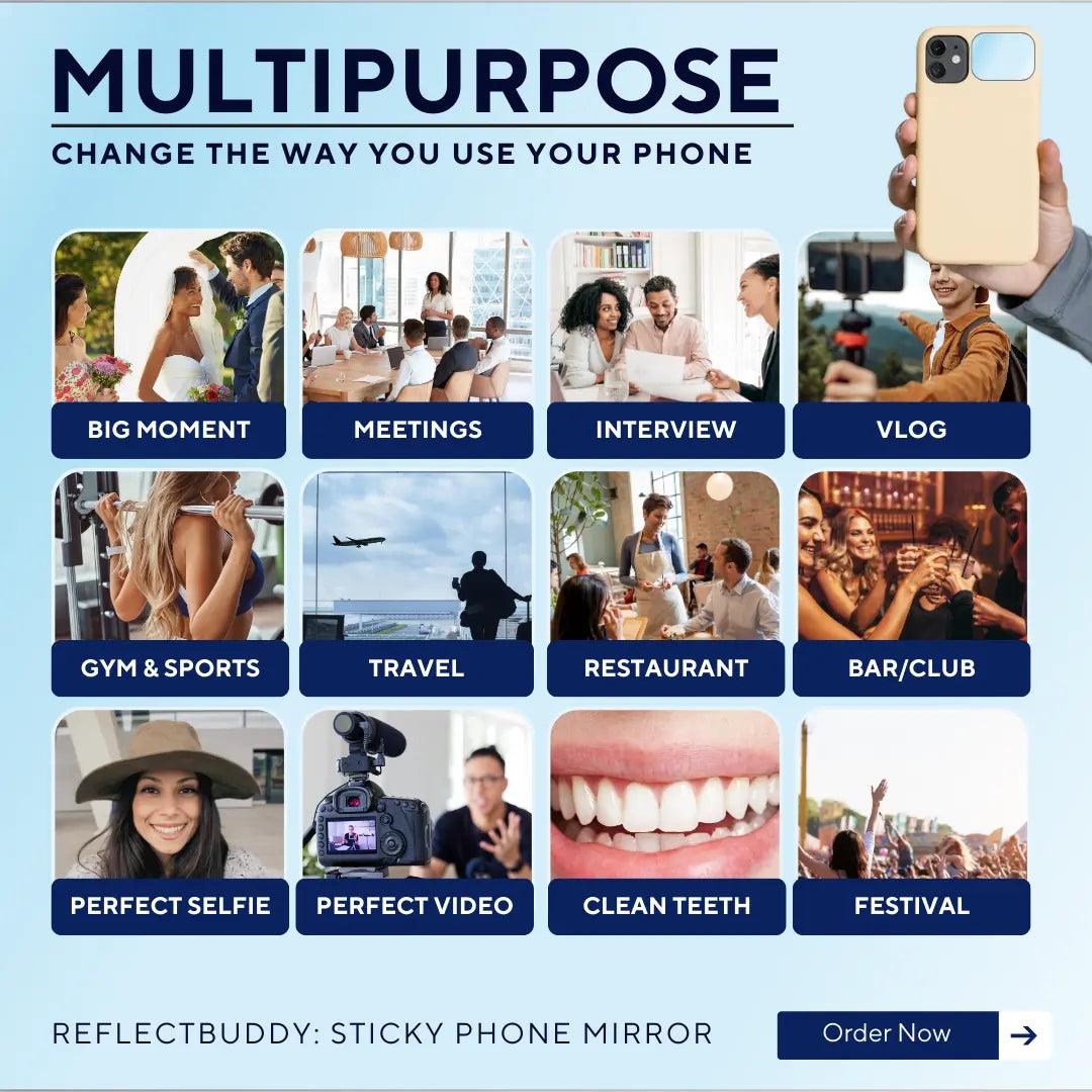 ReflectBuddy: Sticky Phone Mirror – Your Essential Smartphone Mirror REFLECTBUDDY