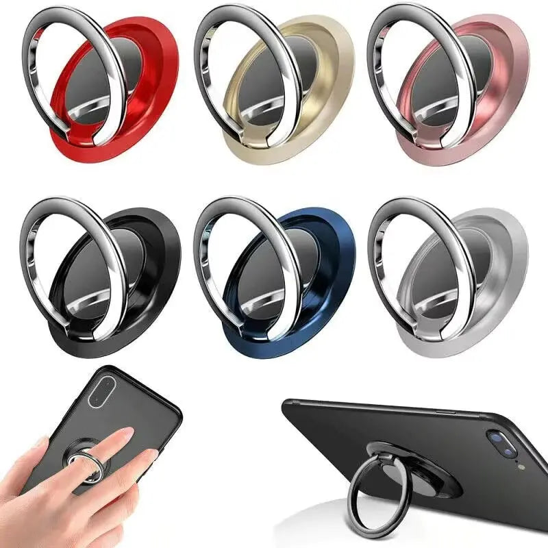 Finger Ring Holder Stand Grip 360 Rotating for Mobile Phone Car Magnetic Mount Phone Back Sticker Pad Unniversal Bracket