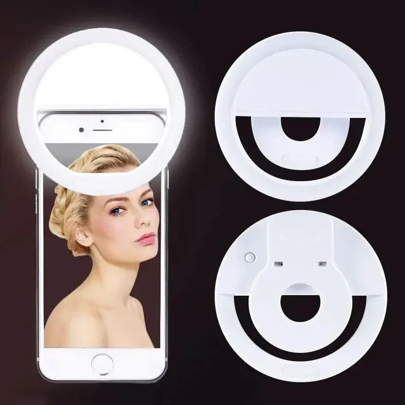 Mobile Phone Lens Ring Clip Selfie Lamp LED Light Ring USB Charge Led Selfie Ring Light