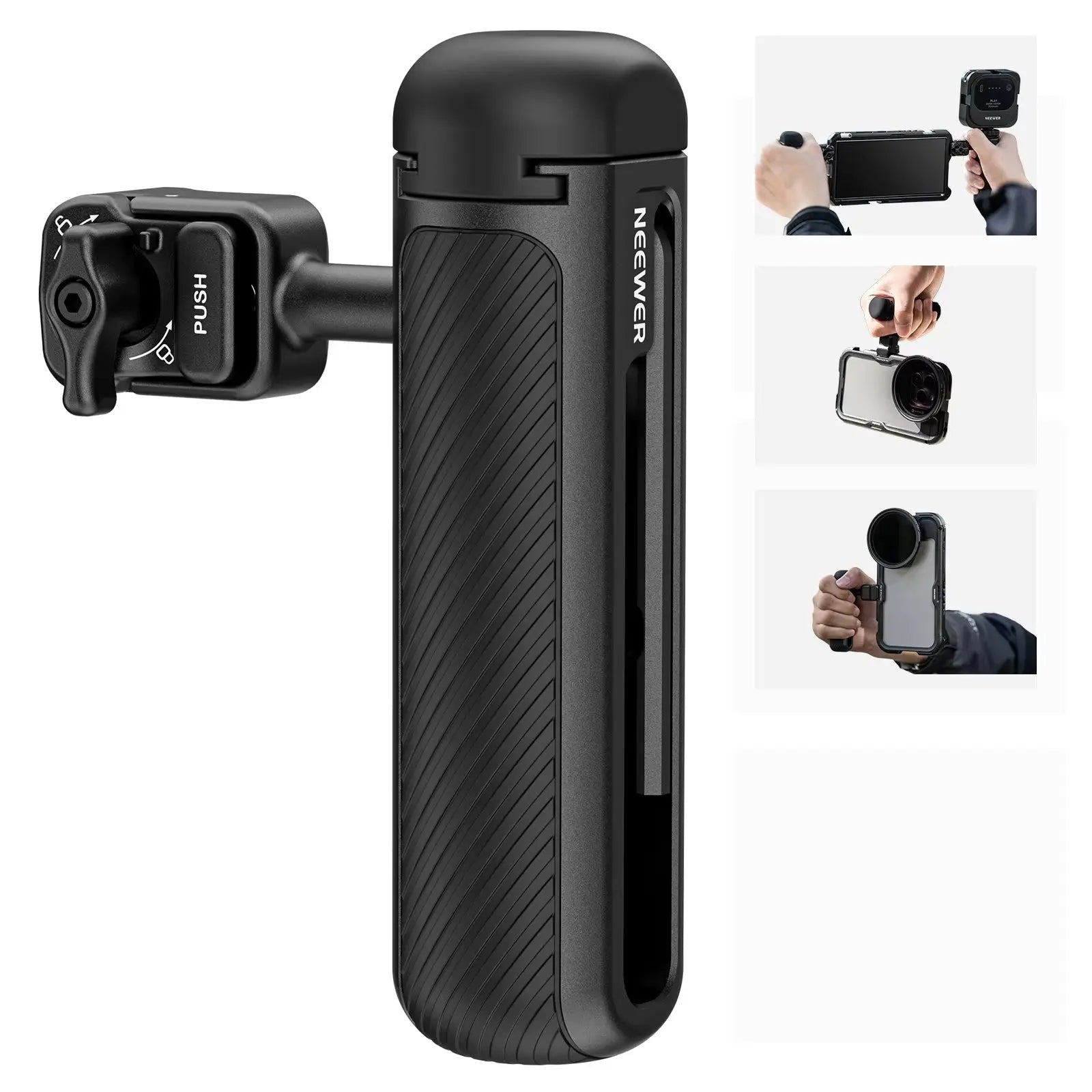 Neewer Quick Release Side Handle with Cold Shoe for 2nd Generation Phone Cage